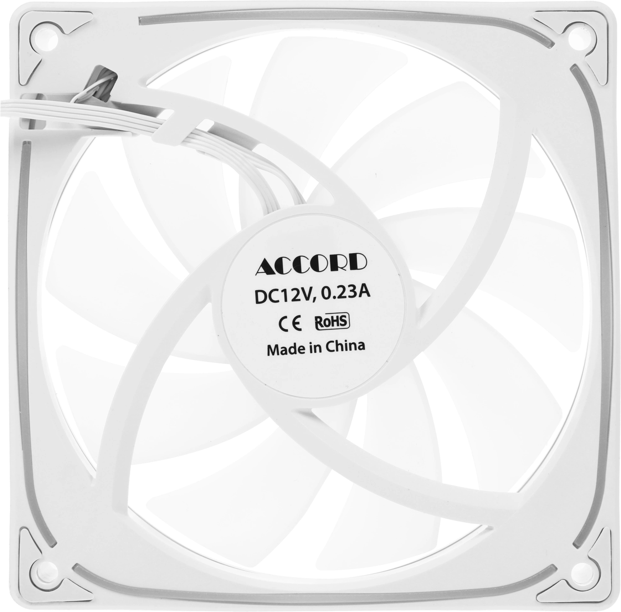 Вентилятор для корпуса Accord ACC-YH12 ARGB 120х120x25 белый 4-pin 27дБ (ACC-YH12 ARGB белый) brown