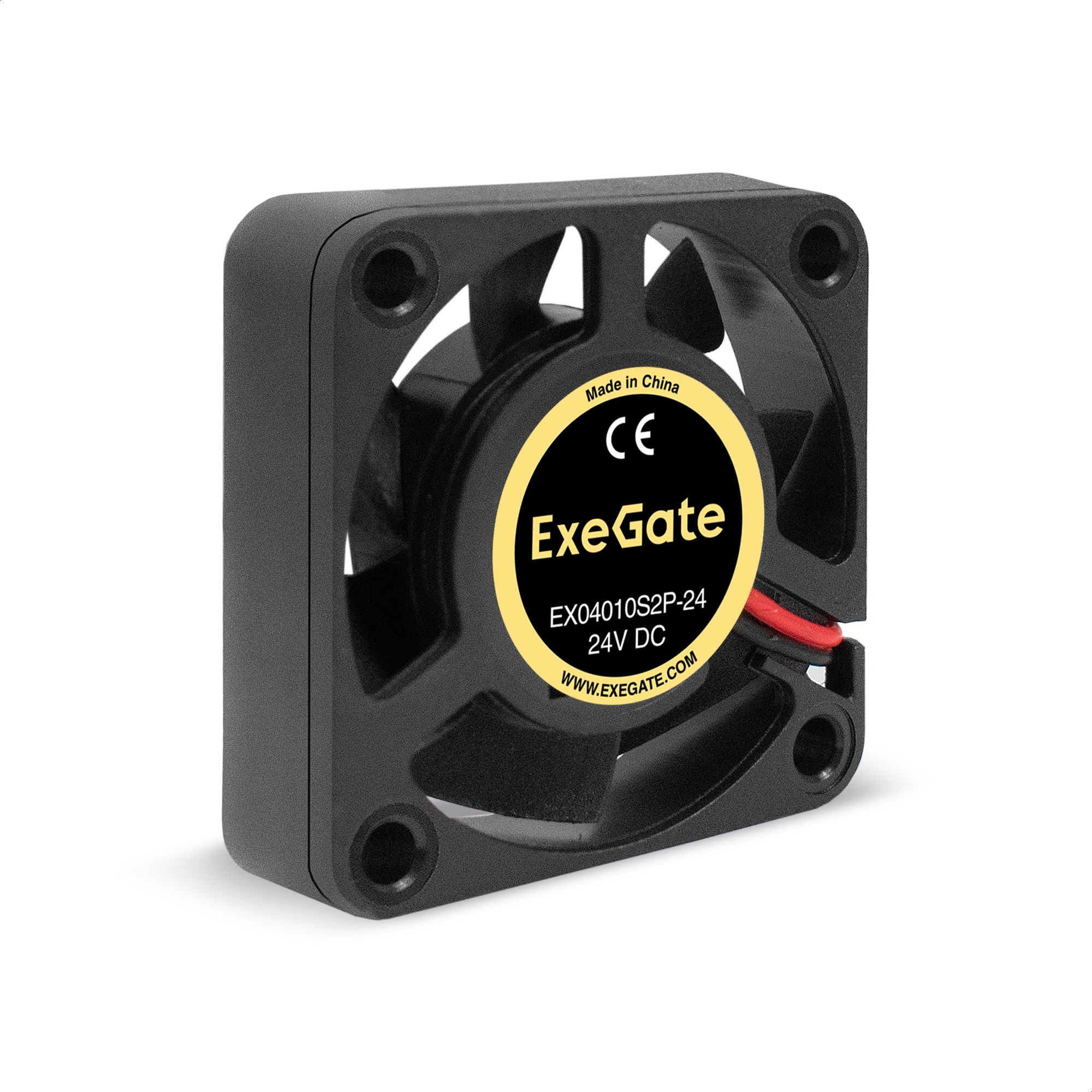 Вентилятор для корпуса ExeGate EX04010S2P-24 черный, 40 мм, 7500 об/мин, 35.5 дБ, 2 pin
