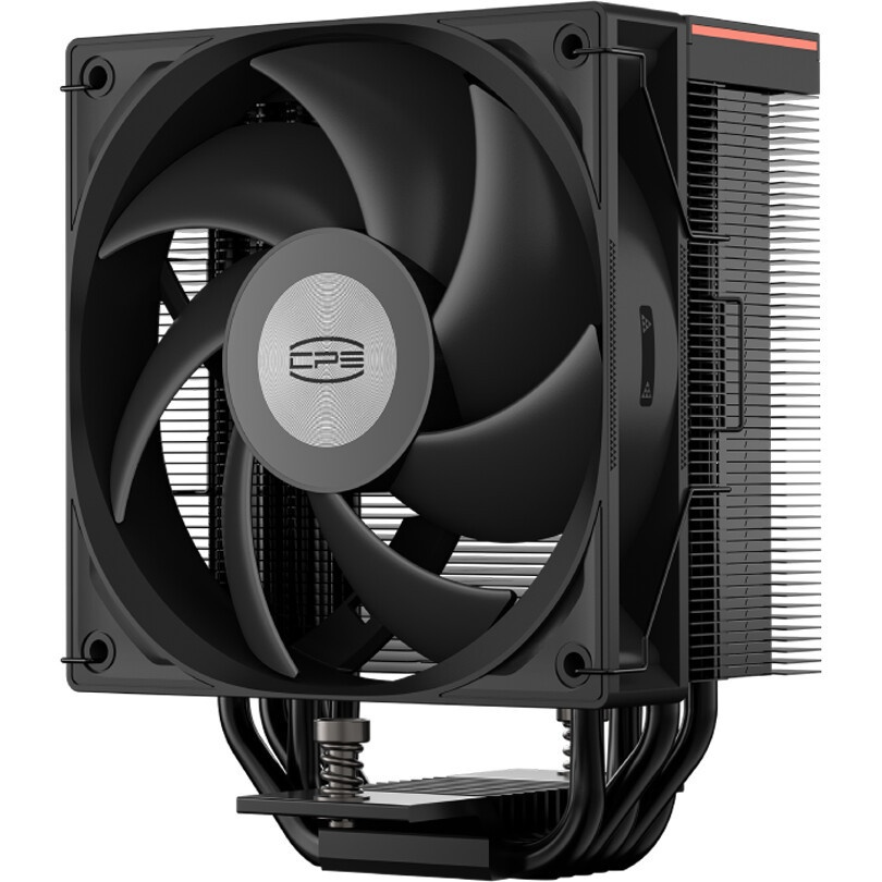 Кулер для процессора PCCooler RT500 BK (240W, 4-pin PWM, LED temp., 152mm, Al/Cu, 5x6mm, 1x120mm, 73