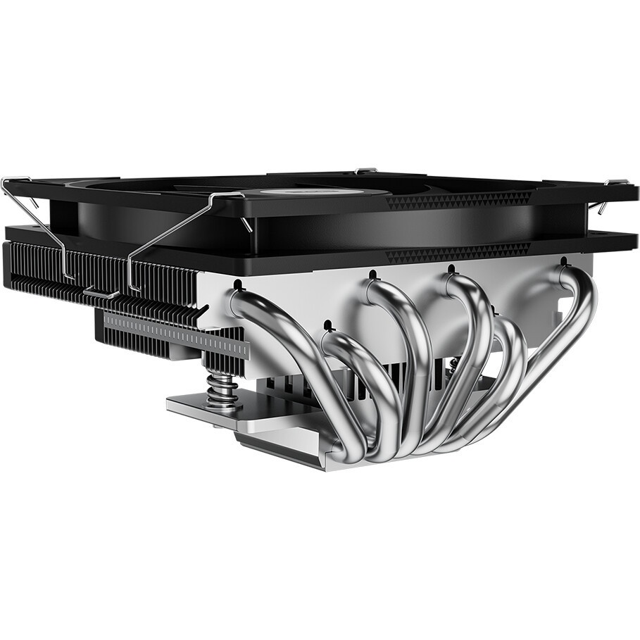 Кулер для процессора PCCooler RT500 BK (240W, 4-pin PWM, LED temp., 152mm, Al/Cu, 5x6mm, 1x120mm, 73