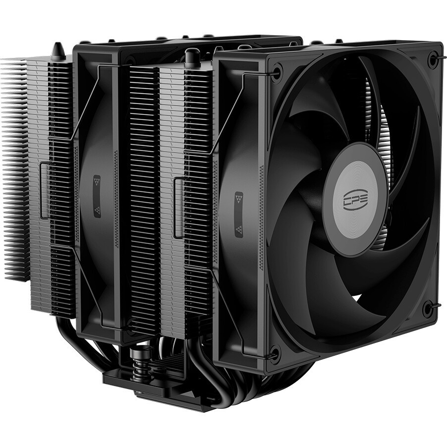 Кулер для процессора PCCooler RT500 BK (240W, 4-pin PWM, LED temp., 152mm, Al/Cu, 5x6mm, 1x120mm, 73