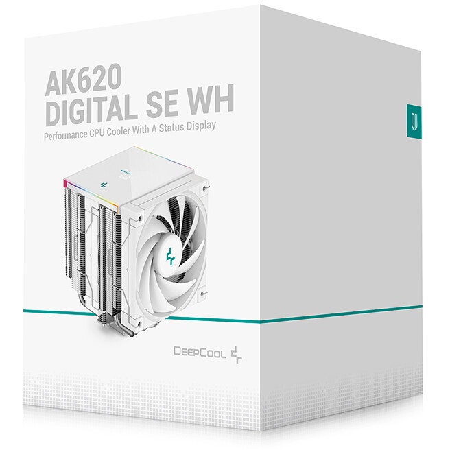 Кулер для процессора DEEPCOOL AK620 DIGITAL SE WH LGA20XX/1700/1200/115X/AM5/AM4 (9шт/кор, TDP 260W,