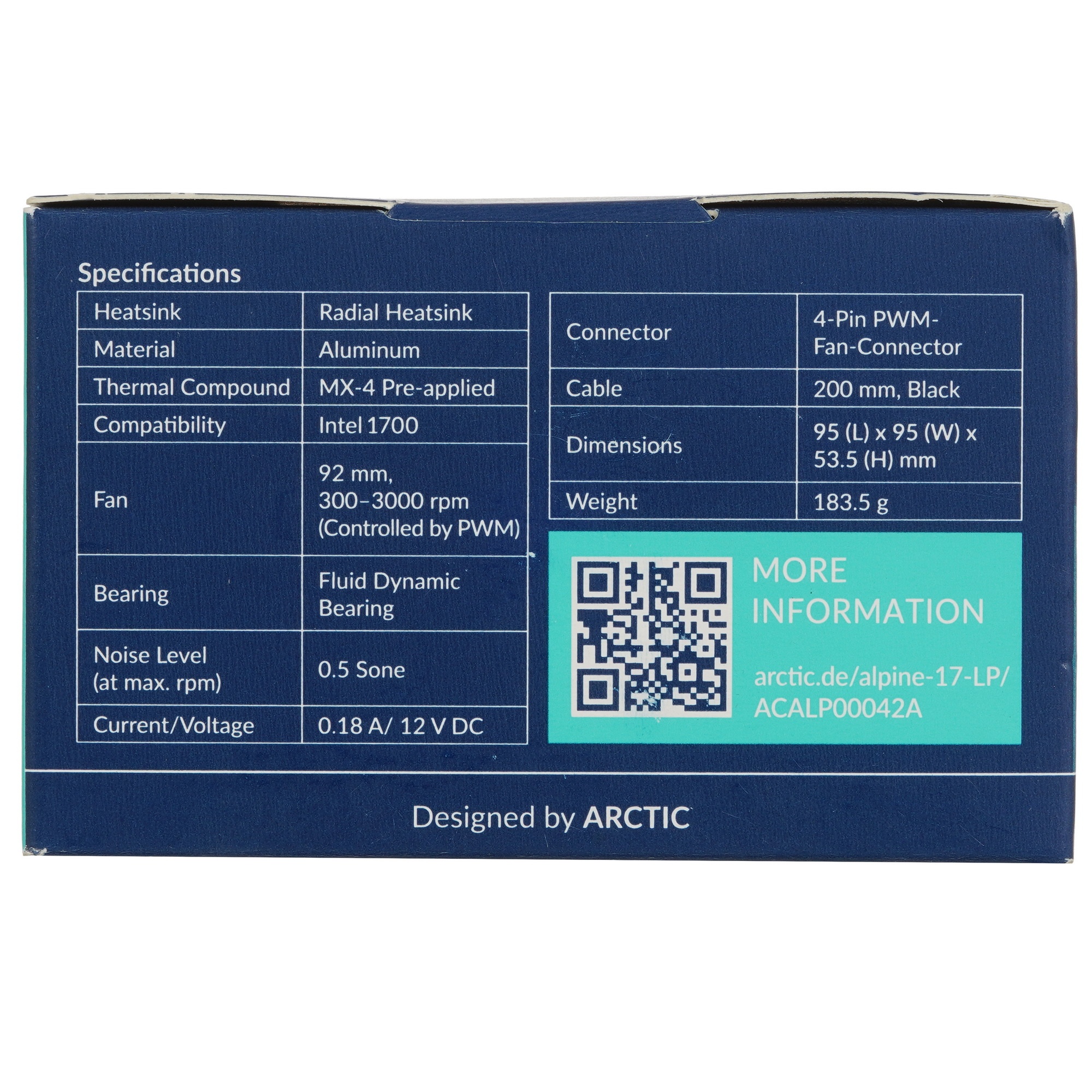 Кулер Arctic Alpine 17LP Вентилятор для процессора  socket Intel® 1700 (ACALP00042A)