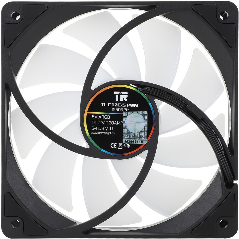 Вентилятор для корпуса Bloody CF-11 LCD ARGB 120х120x25 черный 4-pin 32дБ (упак.:1шт) (CF-11-ARGB120