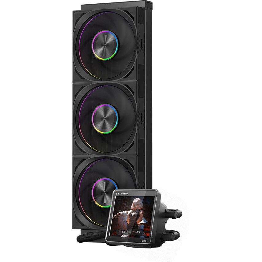 Система охлаждения PCCooler GT360 ARGB Display WH  (310W, 360mm, LED temp., White, ARGB/ Fans: 3x120