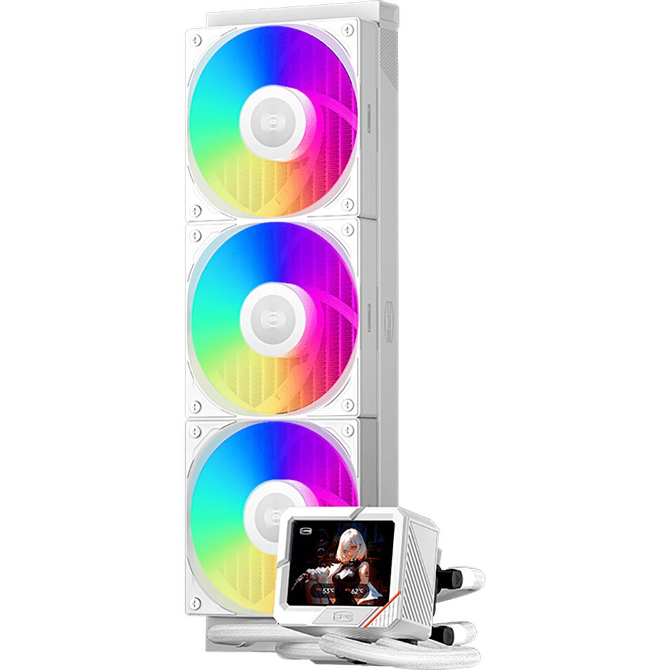 Система охлаждения PCCooler GT360 ARGB Display WH  (310W, 360mm, LED temp., White, ARGB/ Fans: 3x120