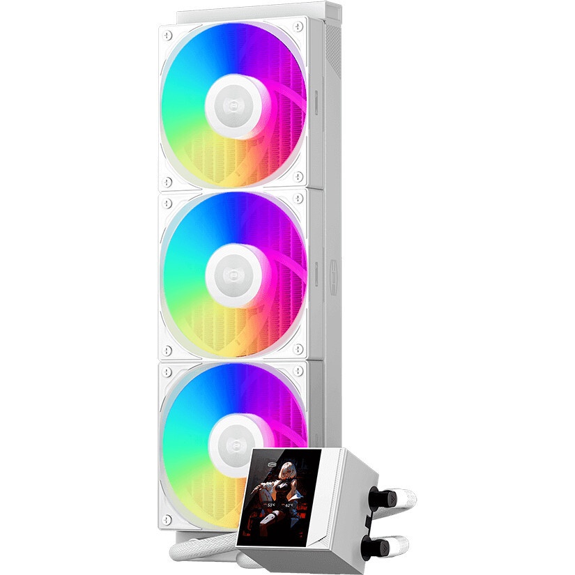 Система охлаждения PCCooler GT360 ARGB Display WH  (310W, 360mm, LED temp., White, ARGB/ Fans: 3x120