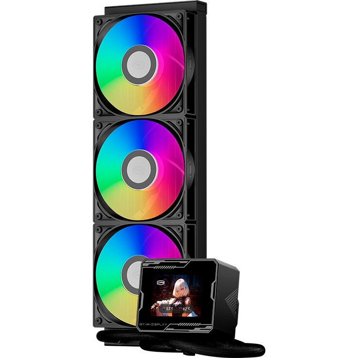 Система охлаждения PCCooler GT360 ARGB Display WH  (310W, 360mm, LED temp., White, ARGB/ Fans: 3x120
