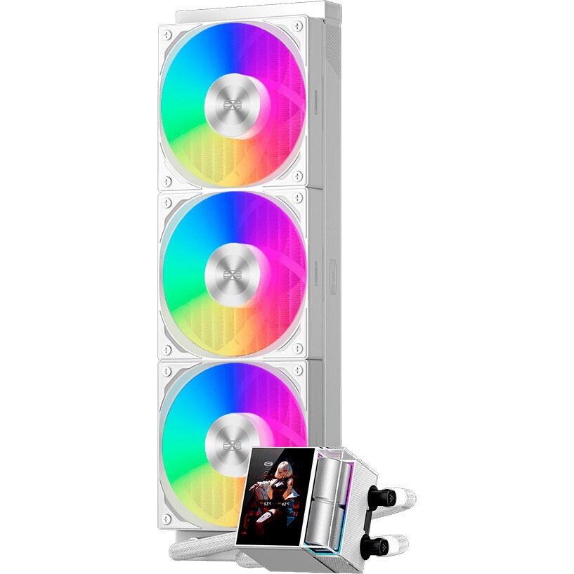 Система охлаждения PCCooler GT360 ARGB Display WH  (310W, 360mm, LED temp., White, ARGB/ Fans: 3x120