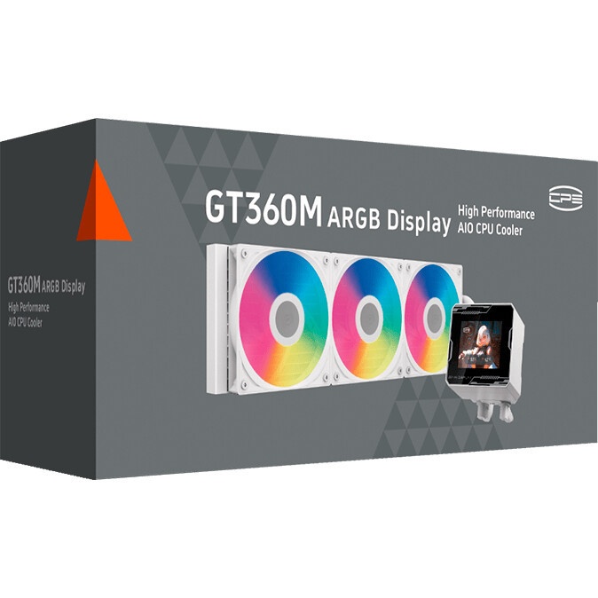 Система охлаждения PCCooler GT360 ARGB Display WH  (310W, 360mm, LED temp., White, ARGB/ Fans: 3x120