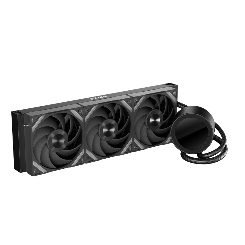 Водяное охлаждение для процессора Water Cooling System SAMA Q70 Black (360mm, LED temp., Black, ARGB
