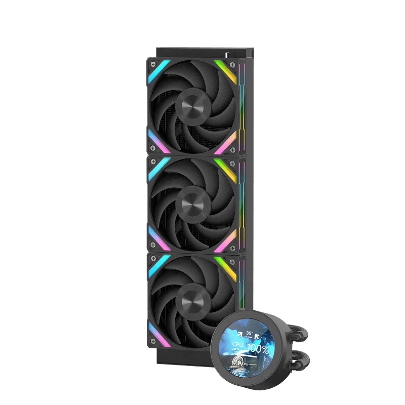 Водяное охлаждение для процессора Water Cooling System SAMA Q70 Black (360mm, LED temp., Black, ARGB