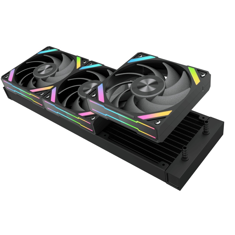 Водяное охлаждение для процессора Water Cooling System SAMA Q70 Black (360mm, LED temp., Black, ARGB