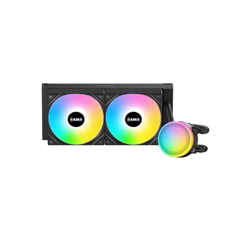 Водяное охлаждение для процессора SAMA L40 Black (240mm, черный, ARGB/ Fans: 2x120mm, 82.79CFM, 29dB