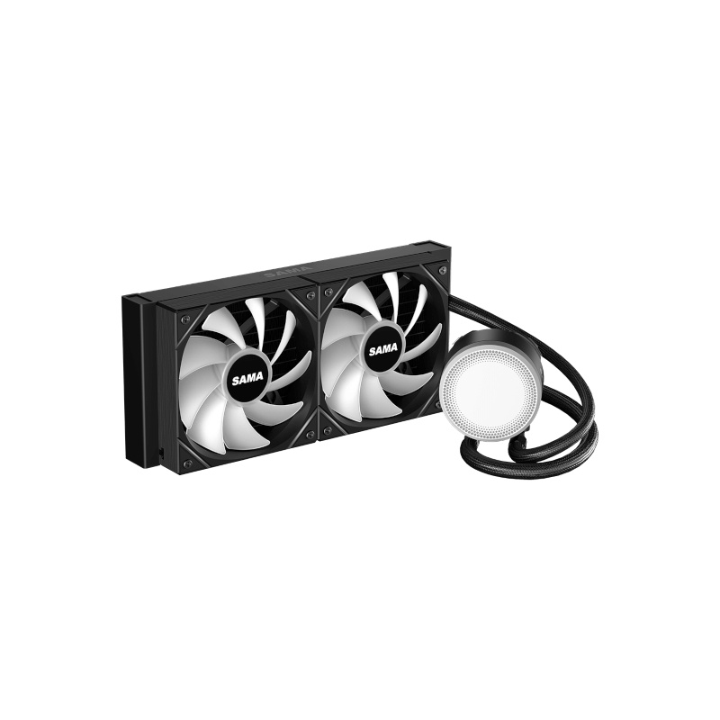 Водяное охлаждение для процессора SAMA L40 Black (240mm, черный, ARGB/ Fans: 2x120mm, 82.79CFM, 29dB