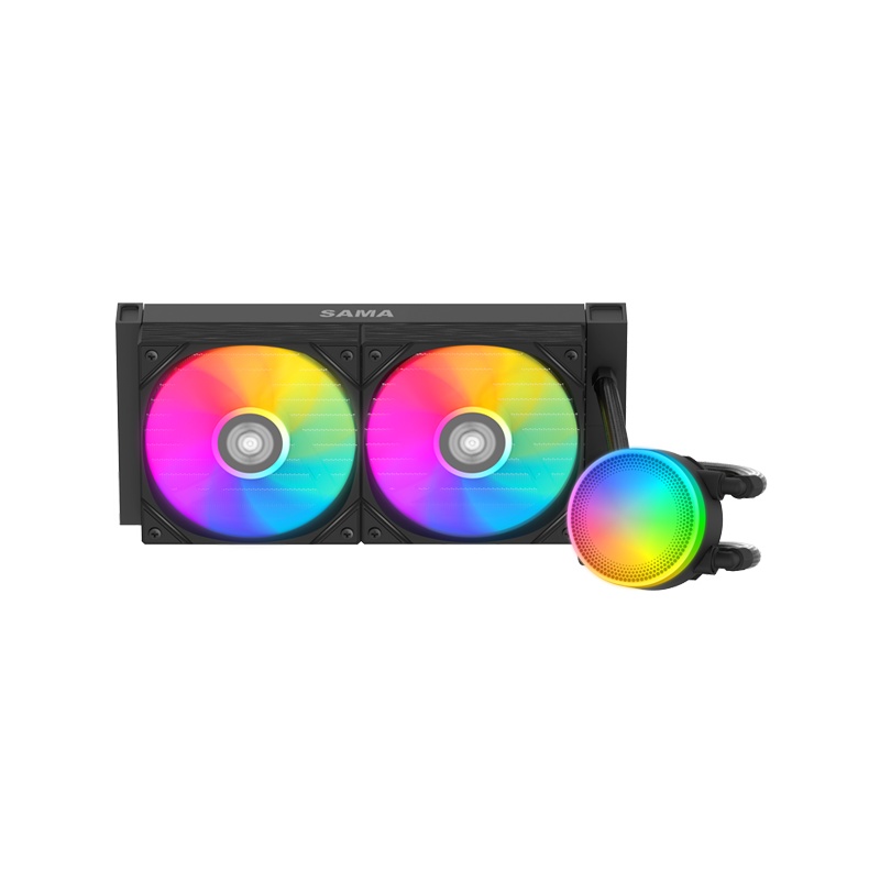 Водяное охлаждение для процессора SAMA L40 Black (240mm, черный, ARGB/ Fans: 2x120mm, 82.79CFM, 29dB