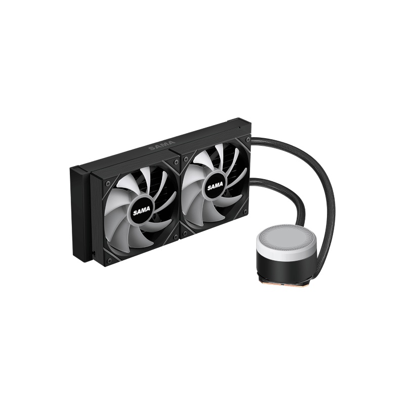Водяное охлаждение для процессора SAMA L40 Black (240mm, черный, ARGB/ Fans: 2x120mm, 82.79CFM, 29dB