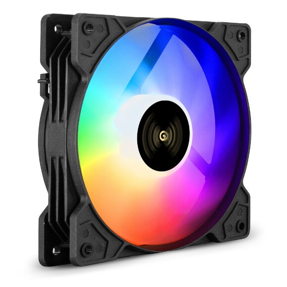 Вентилятор для корпуса Digma DFAN-FRGB1 черный, 120 мм, 1200 об/мин, 23 дБ, 4 pin
