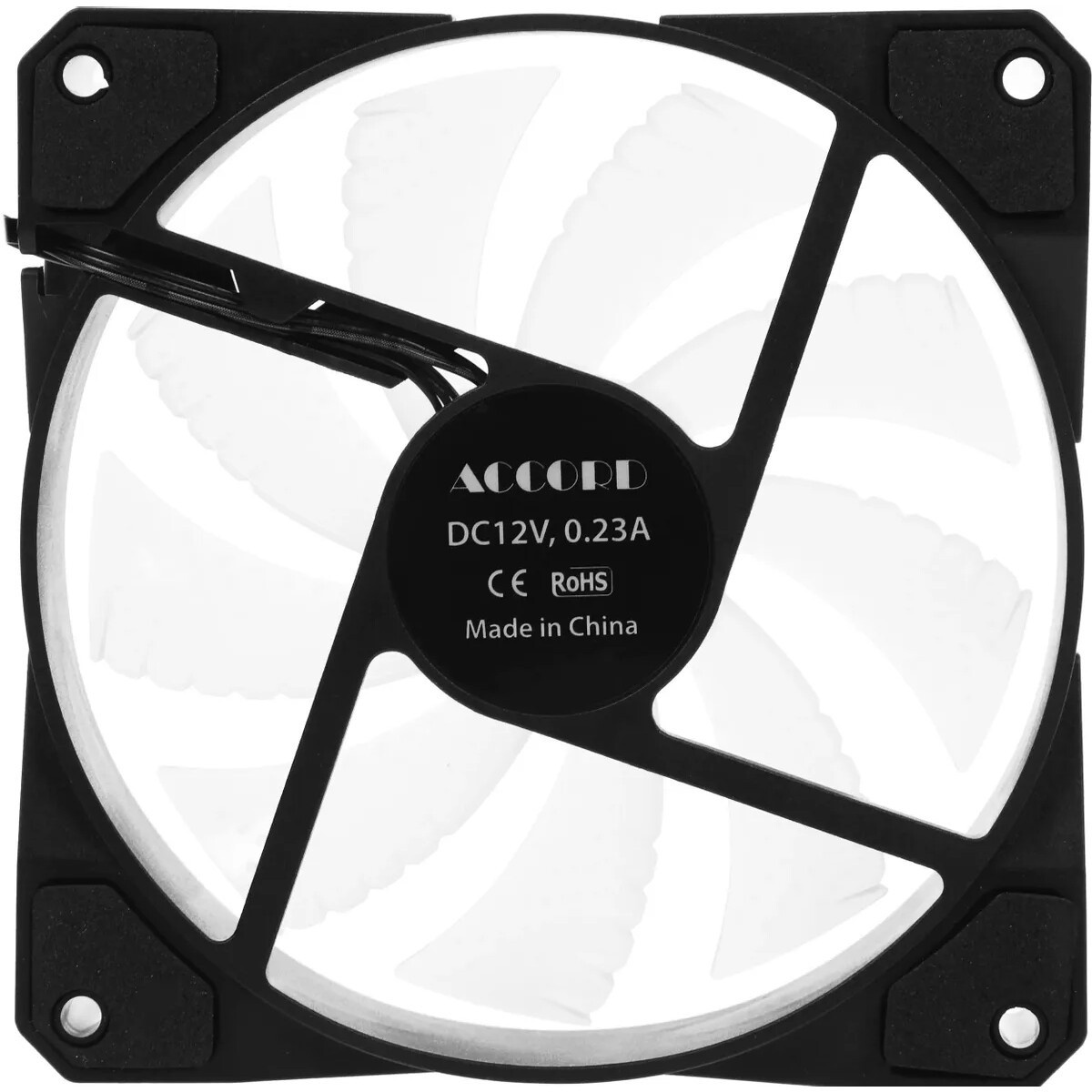 Вентилятор для корпуса Accord ACC-XF12 ARGB 120х120x25 черный 3-pin 23.7дБ (ACC-XF12 ARGB BLACK) bro