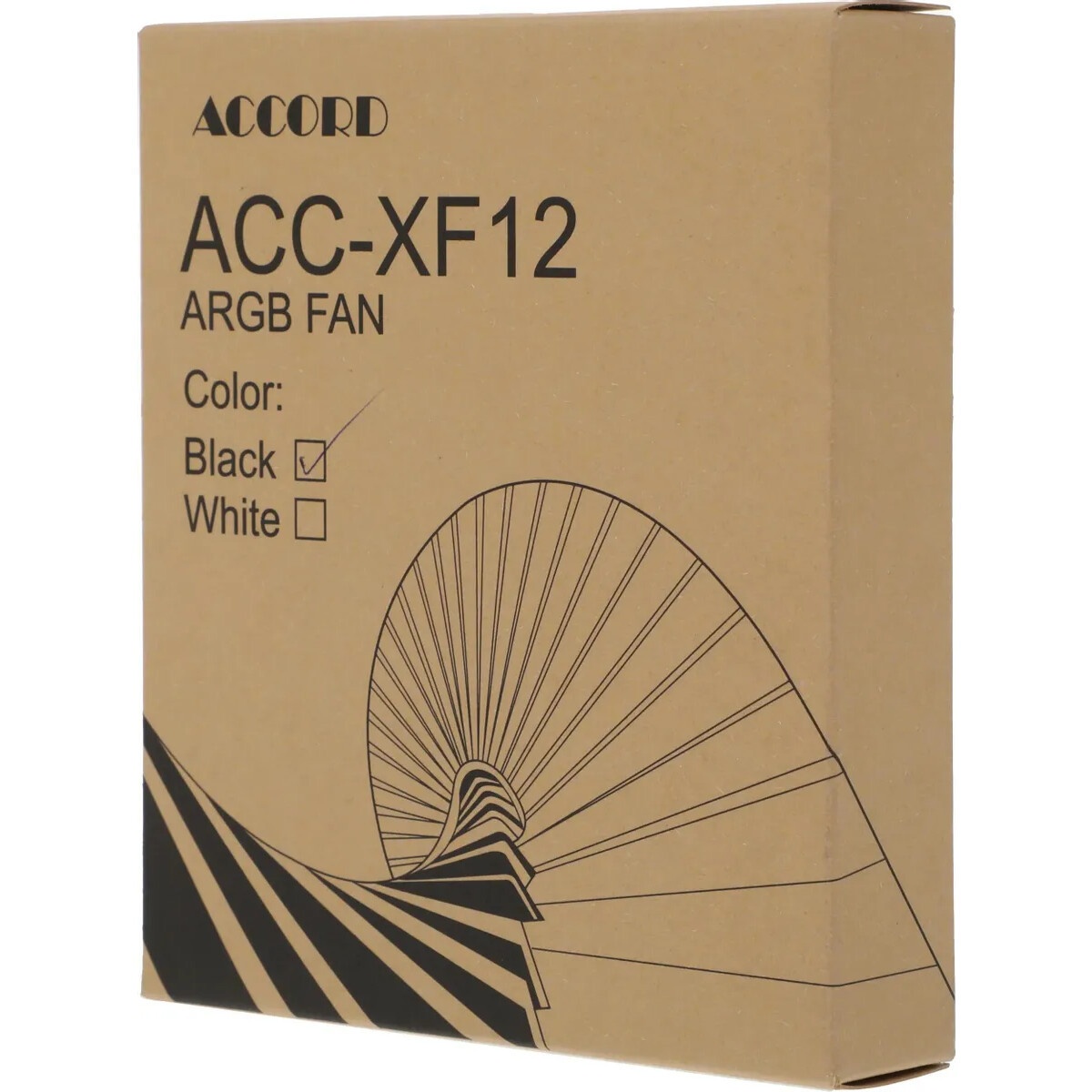 Вентилятор для корпуса Accord ACC-XF12 ARGB 120х120x25 черный 3-pin 23.7дБ (ACC-XF12 ARGB BLACK) bro