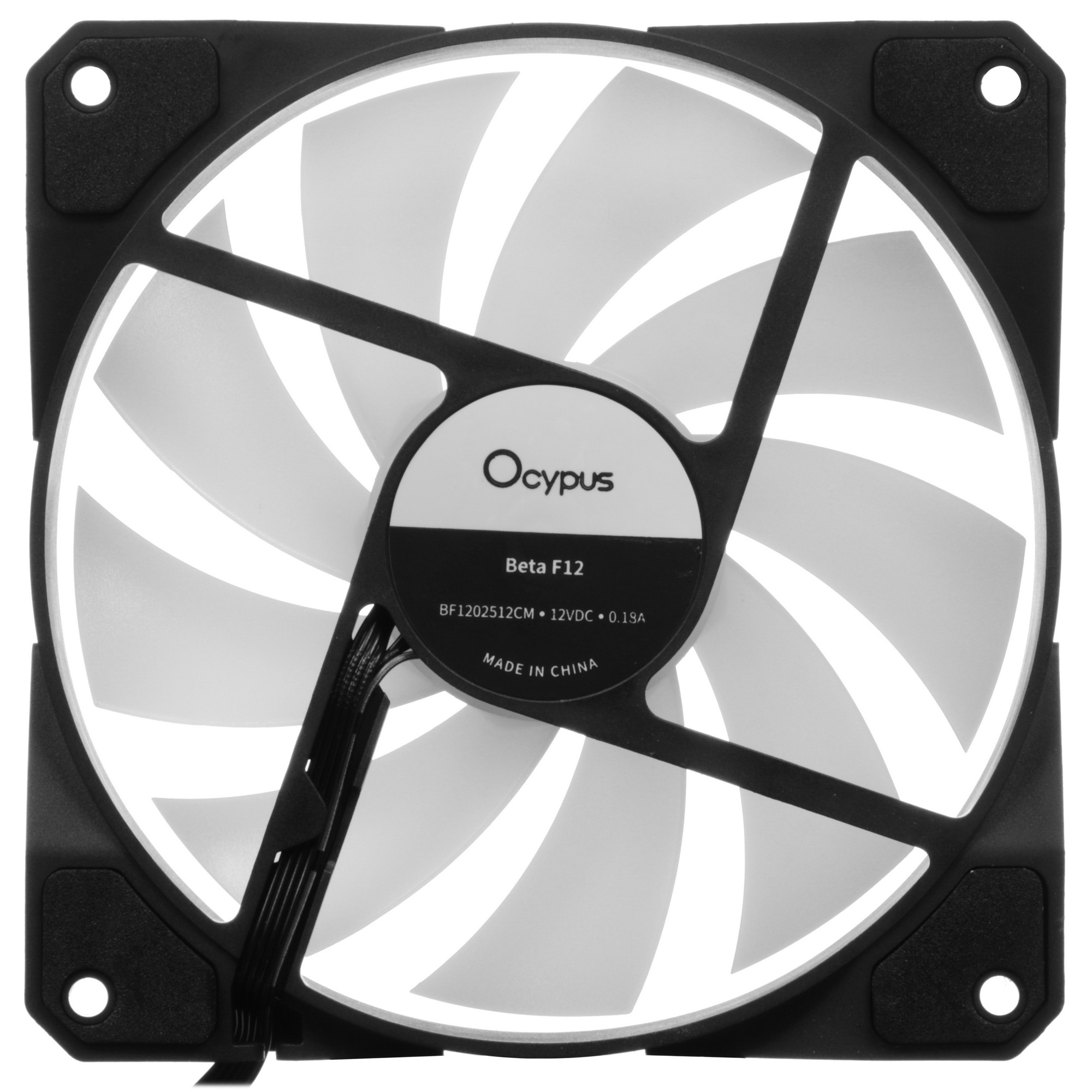 Реверсный вентилятор Fan Ocypus Beta F12 BK ARGB PWM черный
