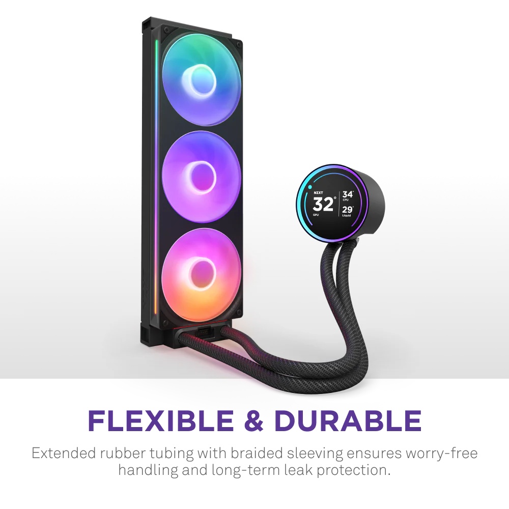 Система жидкостного охлаждения для ПК/ Water Cooling System NZXT Kraken Elite 420 RGB (350W, 420mm,