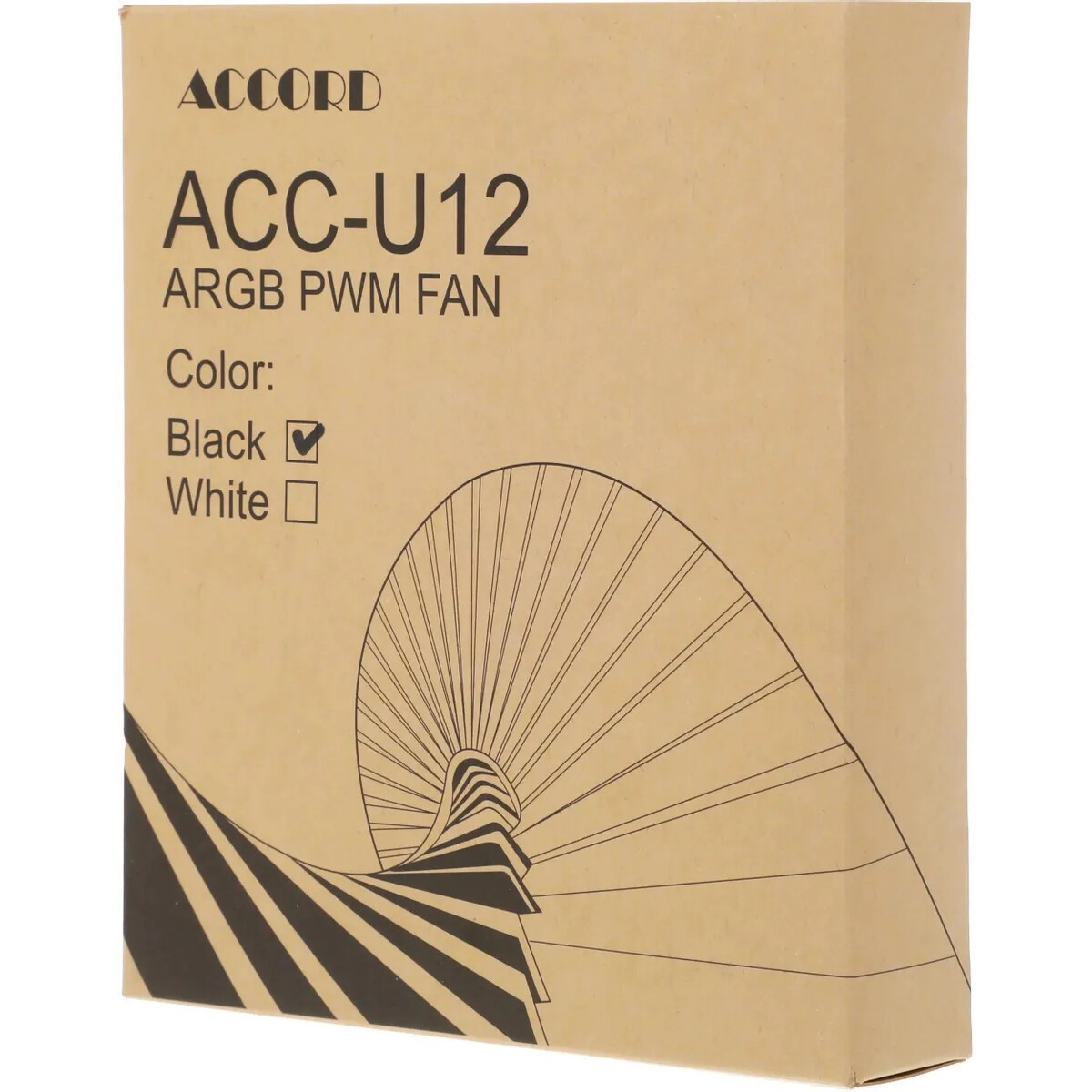 Вентилятор для корпуса Accord ACC-U12 ARGB 120х120x25 черный 4-pin 27дБ (ACC-U12 ARGB BLACK) brown b
