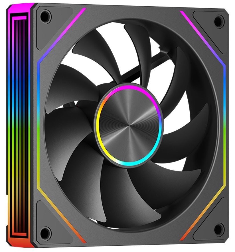 Кулер для корпуса Case Cooler PCCooler FG120 ARGB BK (120x120x25mm, 4-pin PWM, ARGB, 54CFM, 28.4dBA,