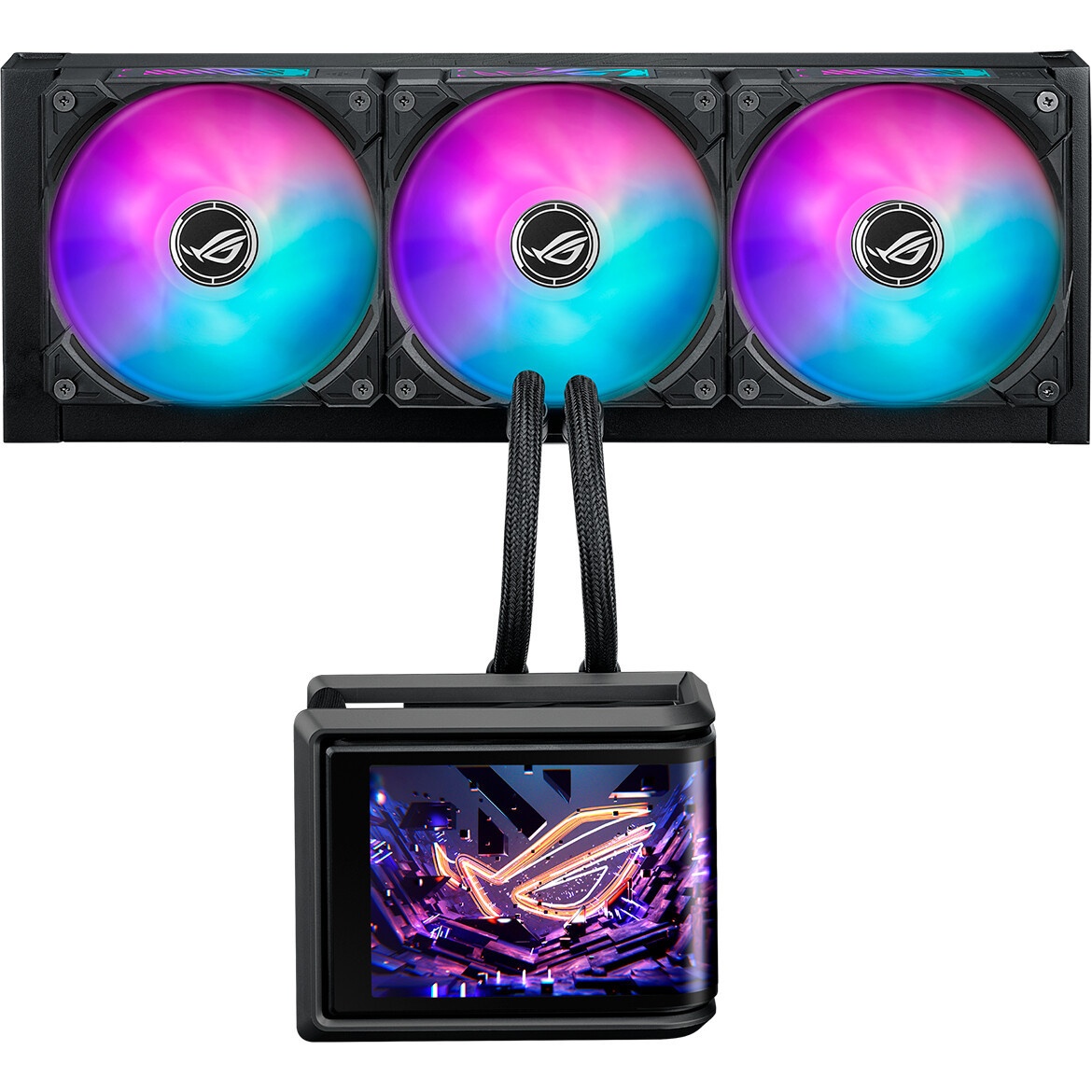 Жидкостная система охлаждения ASUS ROG STRIX LC II 360 ARGB 90RC00F1-M0UAY4 черный 120мм алюминий+ме