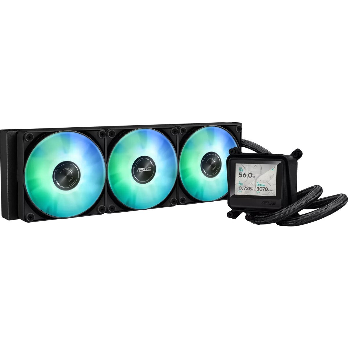 Жидкостная система охлаждения ASUS ROG STRIX LC II 360 ARGB 90RC00F1-M0UAY4 черный 120мм алюминий+ме