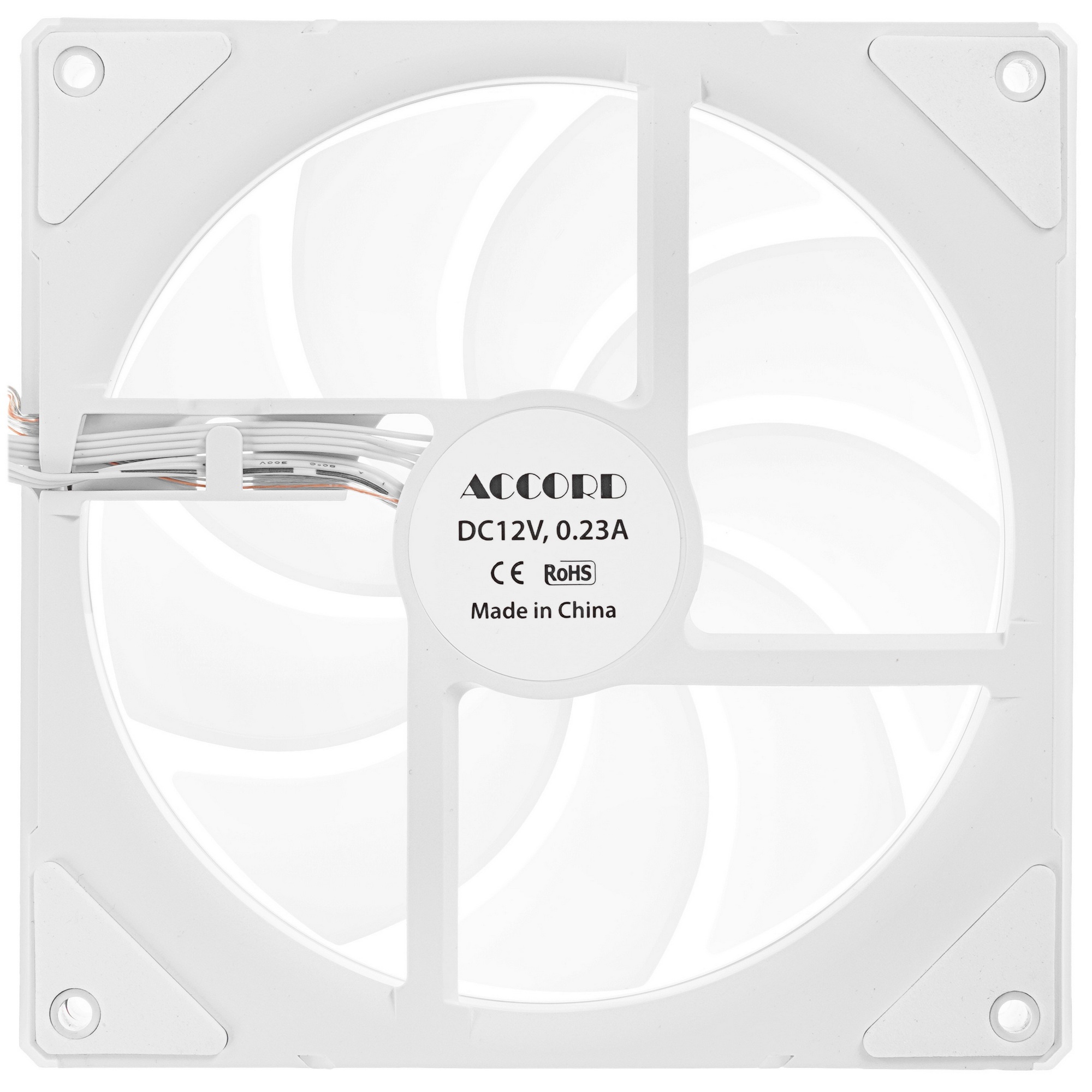 Вентилятор для корпуса Accord ACC-YF14 ARGB 140х140x25 белый 4-pin (ACC-YF14 ARGB белый) brown box