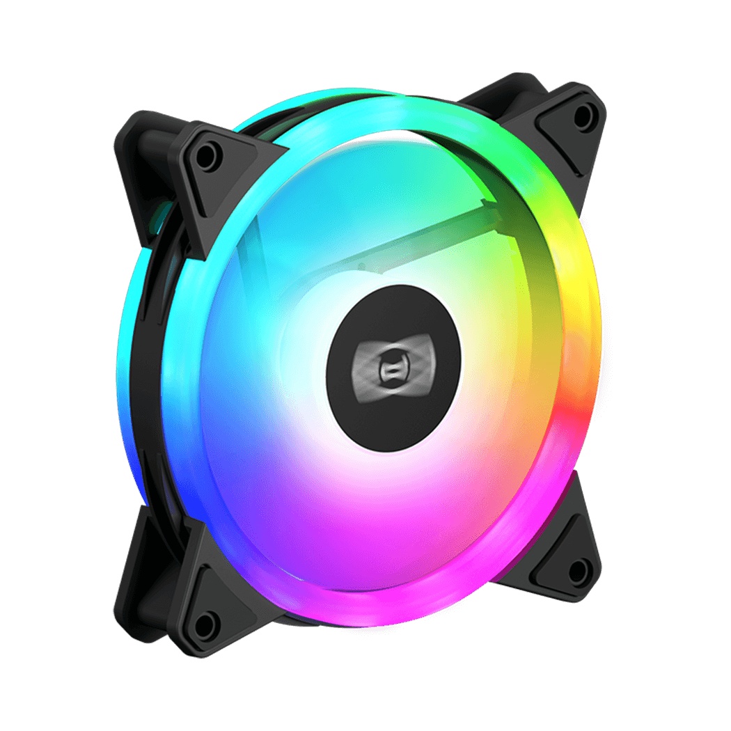 Кулер для корпуса Case Cooler PCCooler F3 T120 ARGB BK 3IN1 (120x120x25mm, 4-pin PWM, ARGB, 46CFM, 2