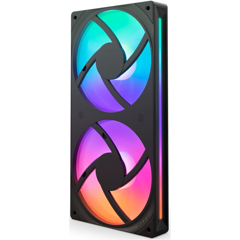 Кулер для корпуса ПК/ Case Cooler NZXT F240 RGB Core (120x120x25mm, 4-pin PWM, RGB, 75.12CFM, 30dBA,