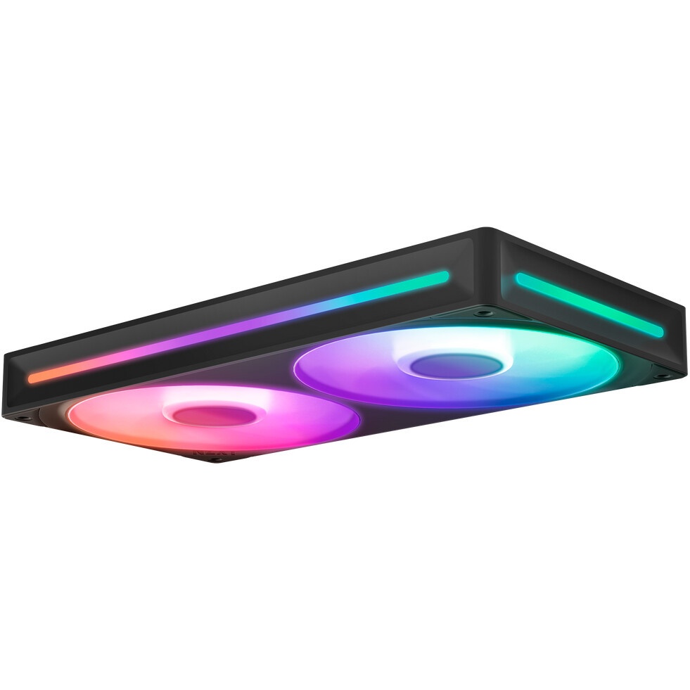 Кулер для корпуса ПК/ Case Cooler NZXT F240 RGB Core (120x120x25mm, 4-pin PWM, RGB, 75.12CFM, 30dBA,