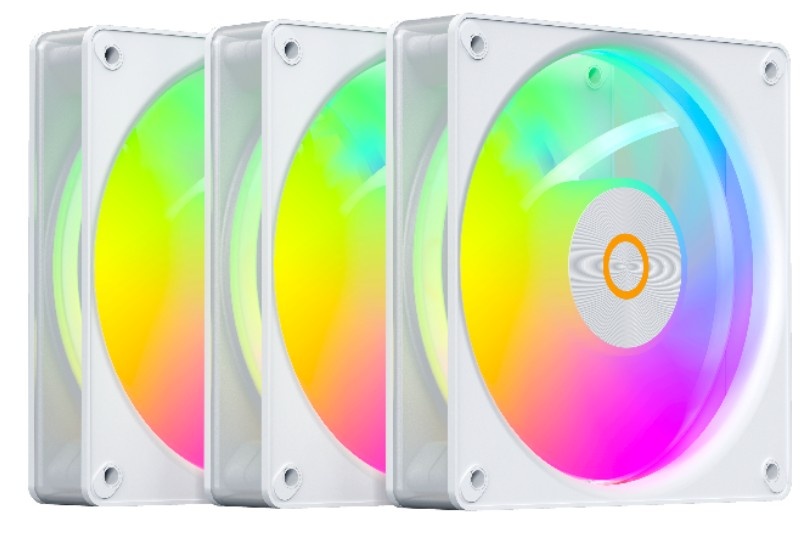 Вентилятор для корпуса Ocypus Gamma F12 Elite WH ARGB REVERSE BLADE 3 IN 1, 120x120x25mm, 4-PIN PWM,