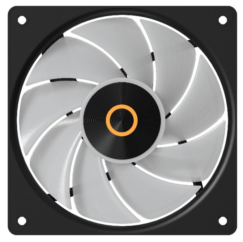 Вентилятор для корпуса Ocypus Gamma F12 Elite BK ARGB, 120x120x25mm, 4-PIN PWM, 600-1800 RPM, 26 DBA