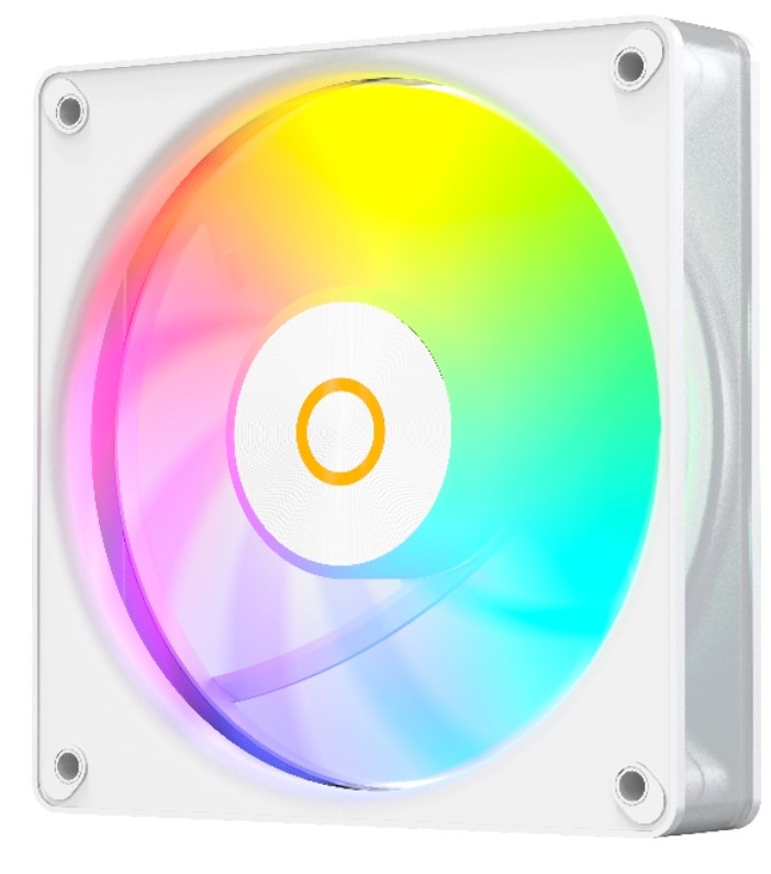 Вентилятор для корпуса Ocypus Gamma F12 Elite WH ARGB, 120x120x25mm, 4-PIN PWM, 600-1800 RPM, 26 DBA