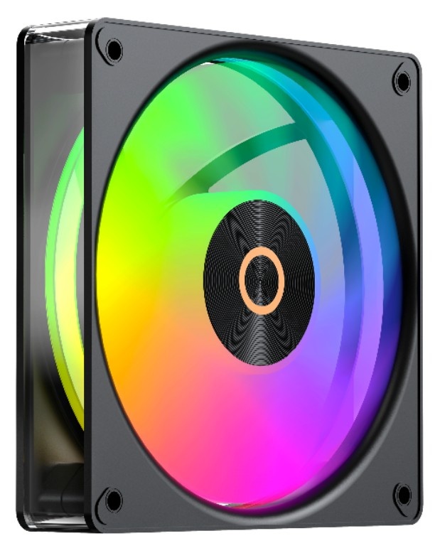 Вентилятор для корпуса Ocypus Gamma F12 Elite BK ARGB REVERSE BLADE, 120x120x25mm, 4-PIN PWM, 600-18