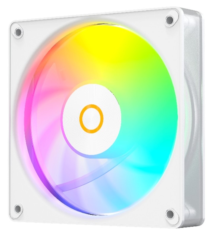Вентилятор для корпуса Ocypus Gamma F12 Elite WH ARGB REVERSE BLADE, 120x120x25mm, 4-PIN PWM, 600-18