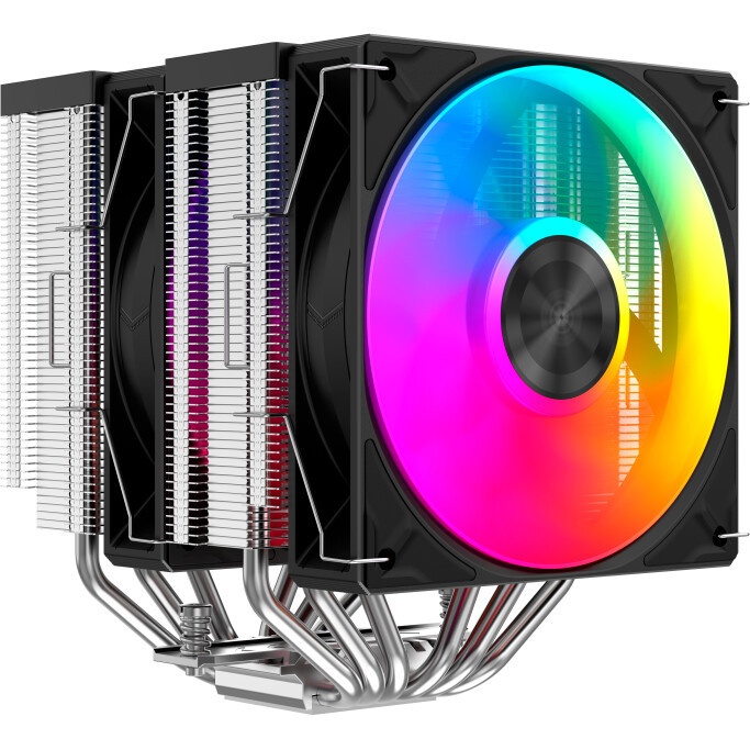 Кулер для процессора/ CPU Cooler SAMA A40L (240W, 4-pin PWM, 152mm, 4x6mm, ARGB, 1x120mm, 78CFM, 29d