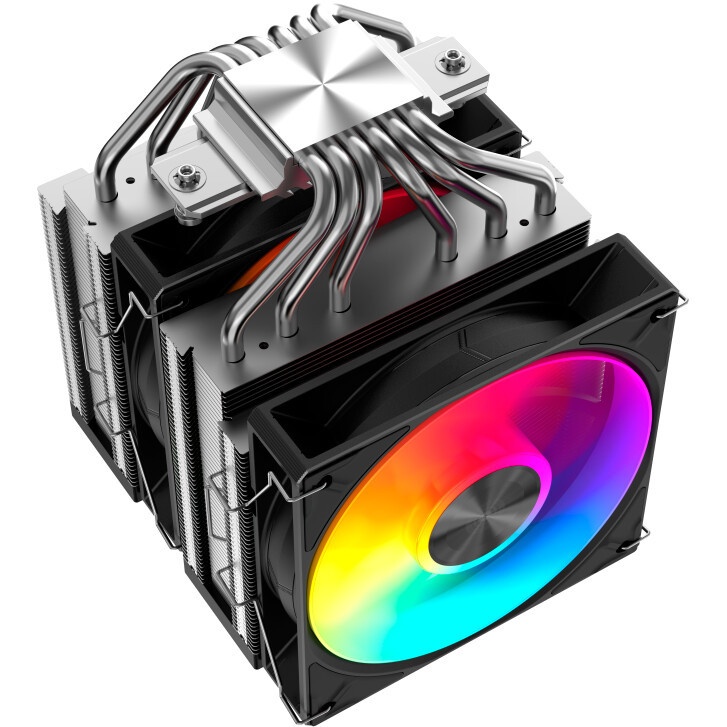 Кулер для процессора/ CPU Cooler SAMA A40L (240W, 4-pin PWM, 152mm, 4x6mm, ARGB, 1x120mm, 78CFM, 29d