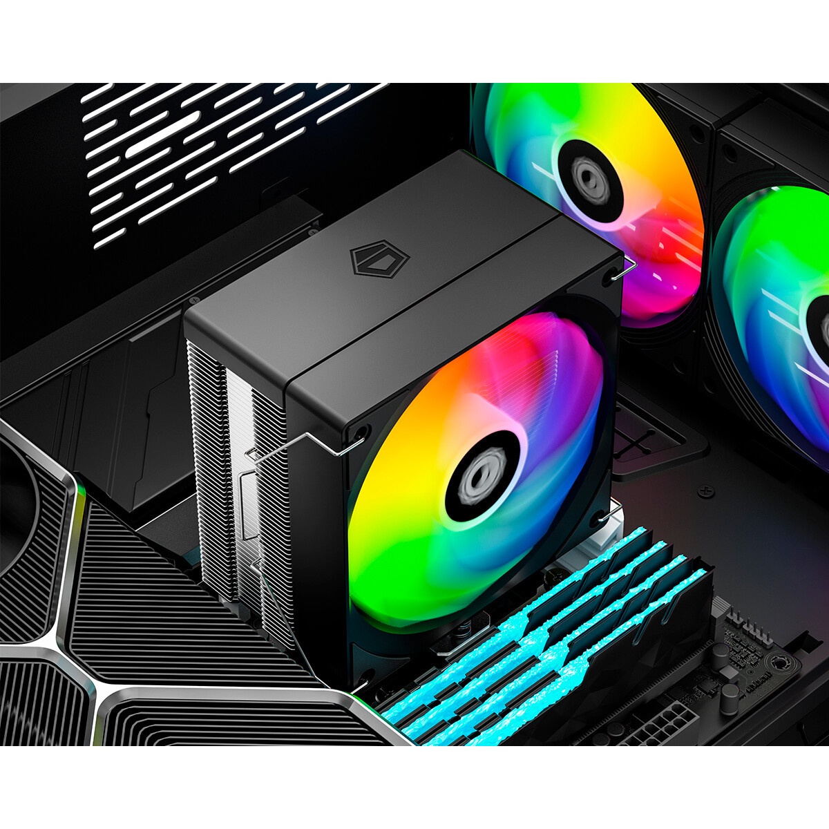 Кулер для процессора/ CPU Cooler SAMA A40L (240W, 4-pin PWM, 152mm, 4x6mm, ARGB, 1x120mm, 78CFM, 29d