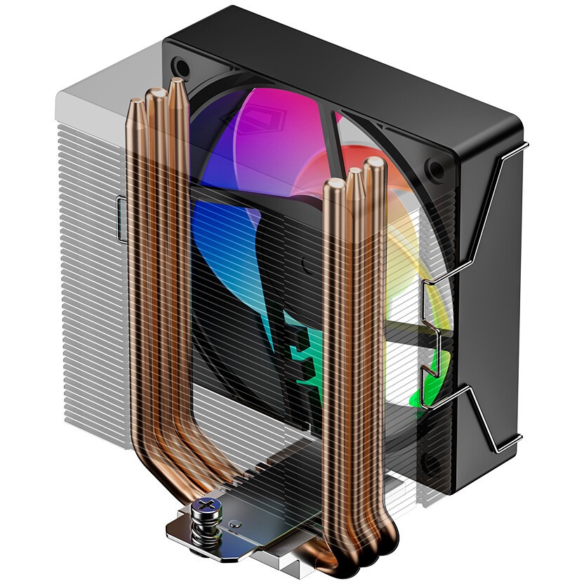 Кулер для процессора/ CPU Cooler SAMA X30L (180W, 4-pin PWM, 133.5mm, 3x6mm, ARGB, 1x100mm, 50.1CFM,