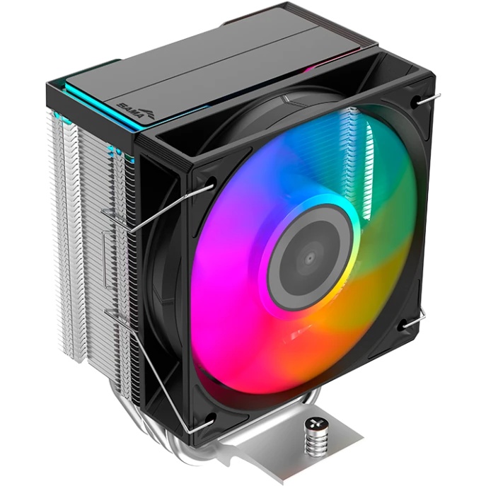 Кулер для процессора SAMA X40L (200W, 4-pin PWM, 133.5mm, 4x6mm, ARGB, 1x100mm, 50.1CFM, 35.2dBA, 26