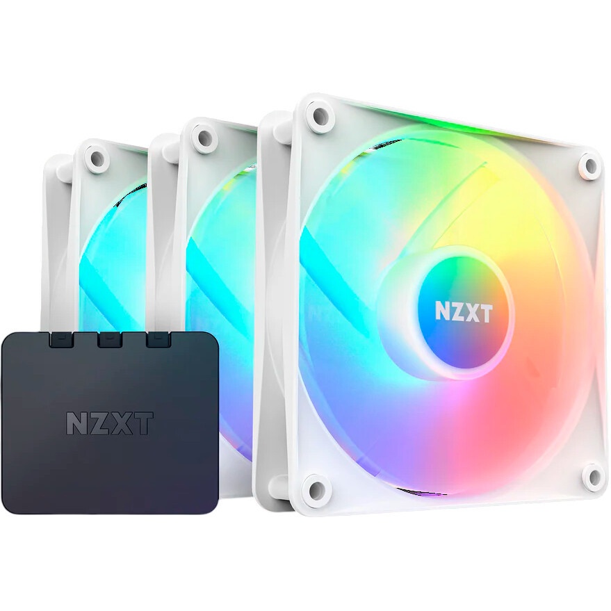 Кулер для корпуса ПК/ Case Cooler NZXT F120 RGB Core Triple Pack (120x120x25mm, 4-pin PWM, RGB, 78.8