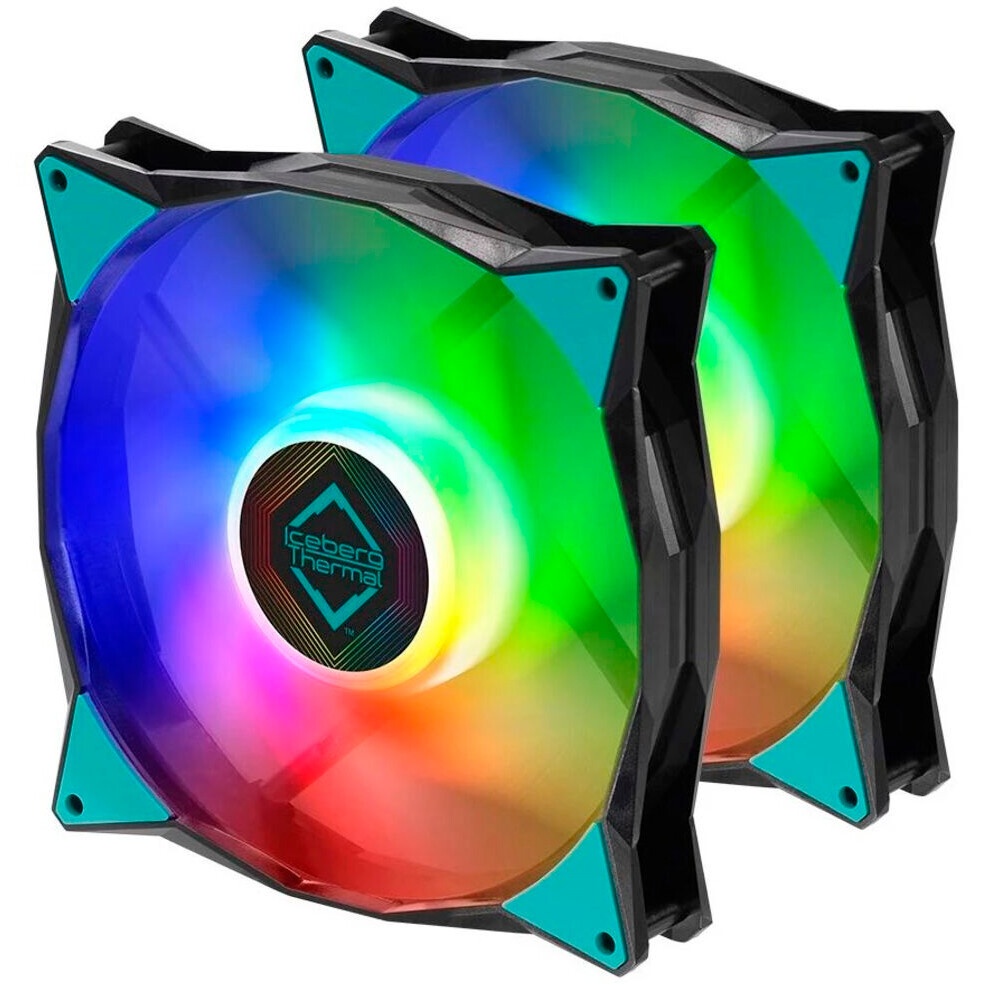 Кулер для корпуса ПК/ Case Cooler NZXT F140 RGB Core Twin Pack (140x140x25mm, 4-pin PWM, RGB, 89.48C