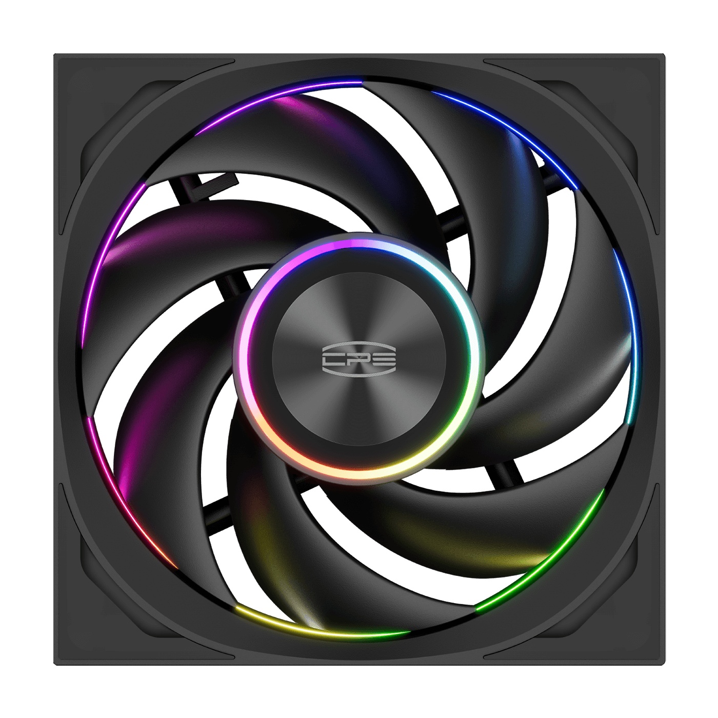 Кулер для корпуса PCCooler F7 X120 ARGB BK 3IN1 (120x120x28mm, 4-pin PWM, ARGB, 83CFM, 33.1dBA, 3000