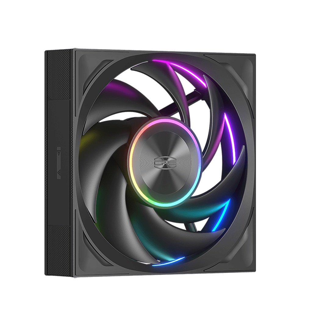 Кулер для корпуса PCCooler F7 X120 ARGB BK 3IN1 (120x120x28mm, 4-pin PWM, ARGB, 83CFM, 33.1dBA, 3000