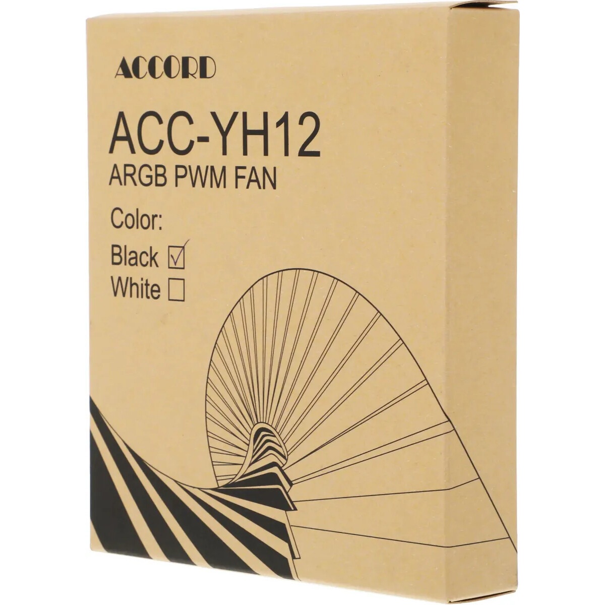 Вентилятор для корпуса Accord ACC-YH12 ARGB 120х120x25 черный 4-pin 27дБ (ACC-YH12 ARGB BLACK) brown