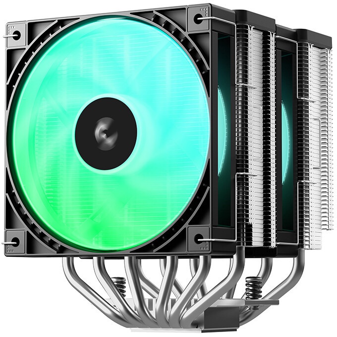 Кулер для процессора/ CPU Cooler SAMA A60L (265W, 4-pin PWM, 156.5mm, 6x6mm, ARGB, 2x120mm, 78CFM, 2